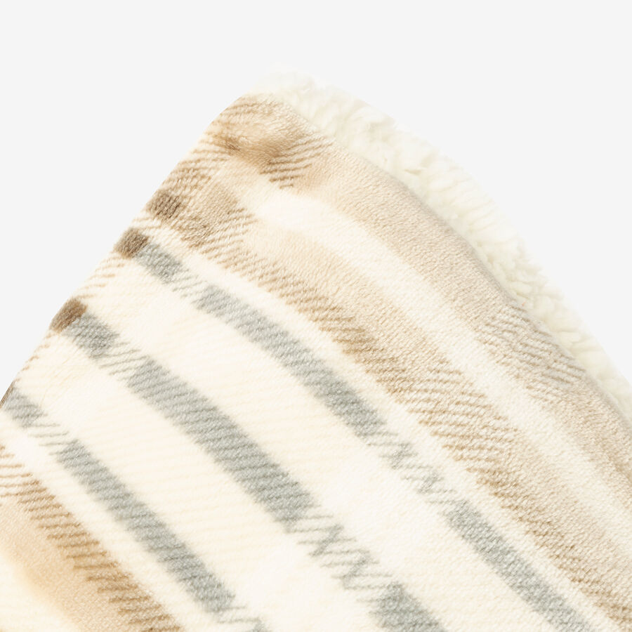 Funda de cojín de poliéster beige Tartán 45x45cm