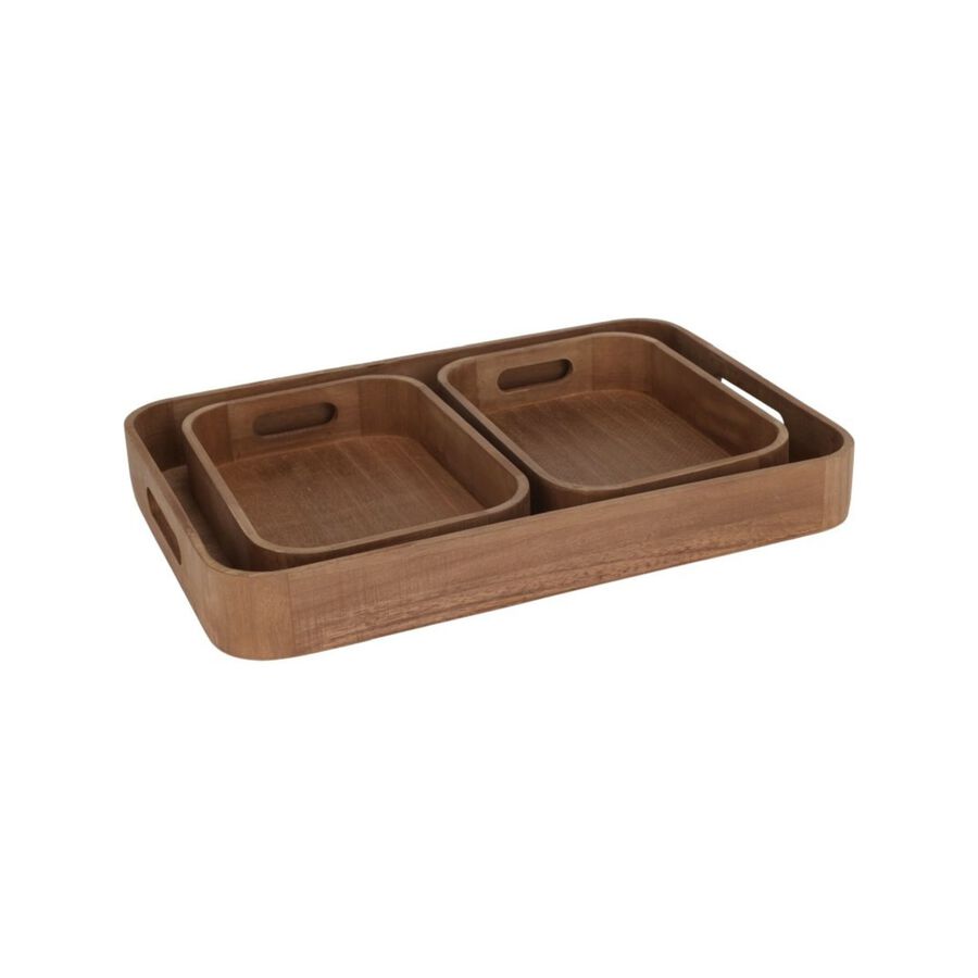 Bandeja para servir de madera Clare 24x17x4cm