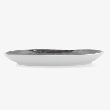 Plato llano marr&oacute;n de porcelana Nero &Oslash;26,5cm
