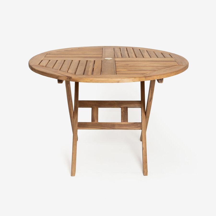 Mesa redonda de madera de teca &Oslash;110x75cm