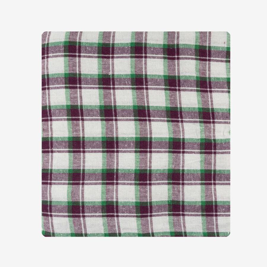 Mantel de algod&oacute;n con estampado de cuadros 150x200cm