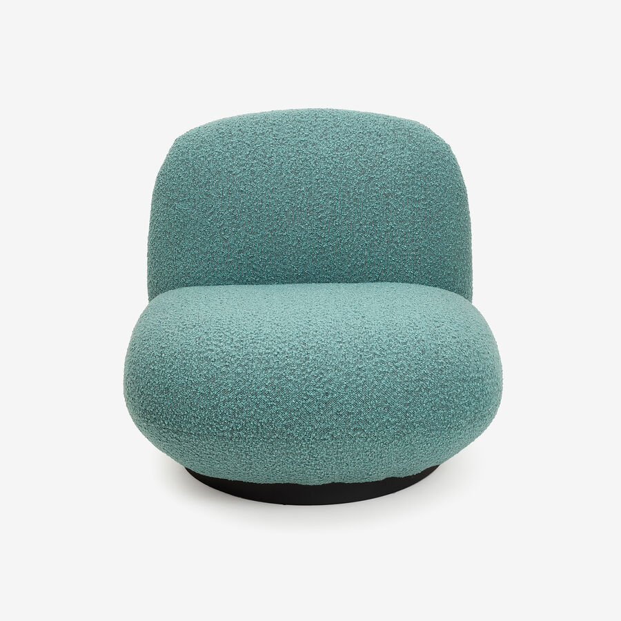 Butaca de borreguito giratoria azul Pacha 81x95x71cm Clau&Chloe