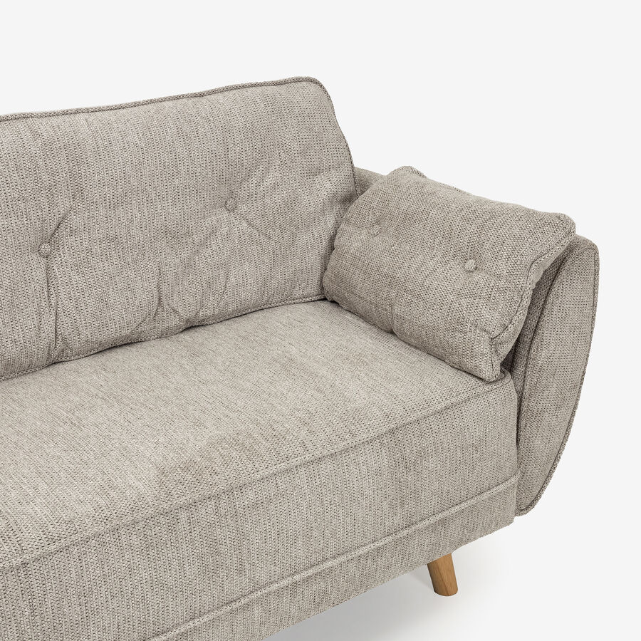 Sofá cama de 3 plazas gris Fules 212x85x85cm