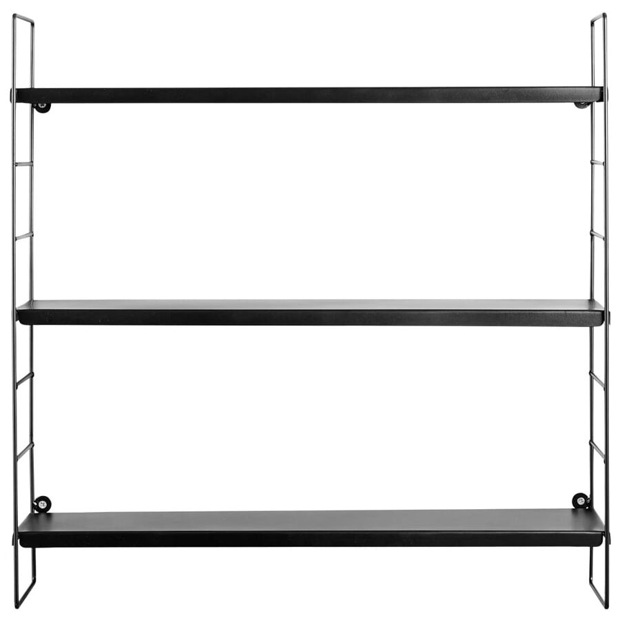 Estantería de pared con 3 estantes de metal 58x16x58cm