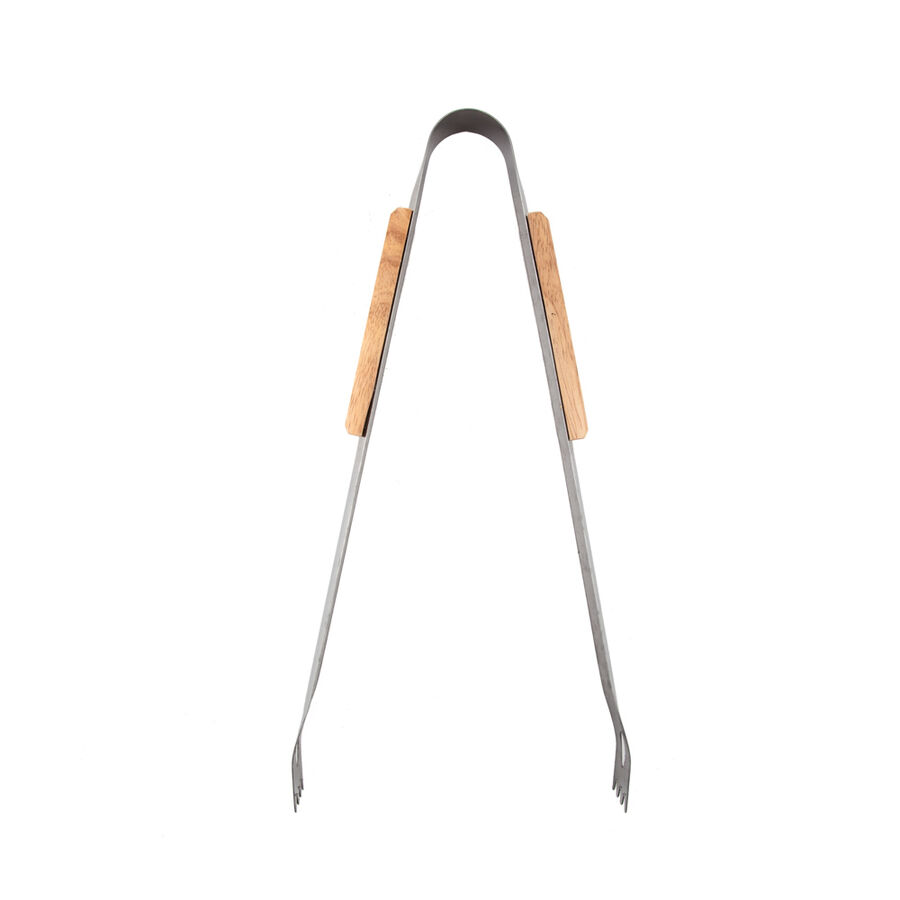 Set de 5 utensilios para barbacoa con mango de madera