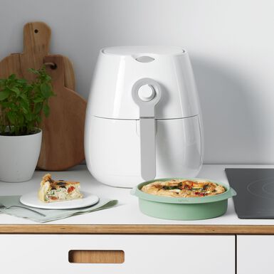 Cesta para freidora aire silicona verde &Oslash;20cm - L&eacute;ku&eacute;