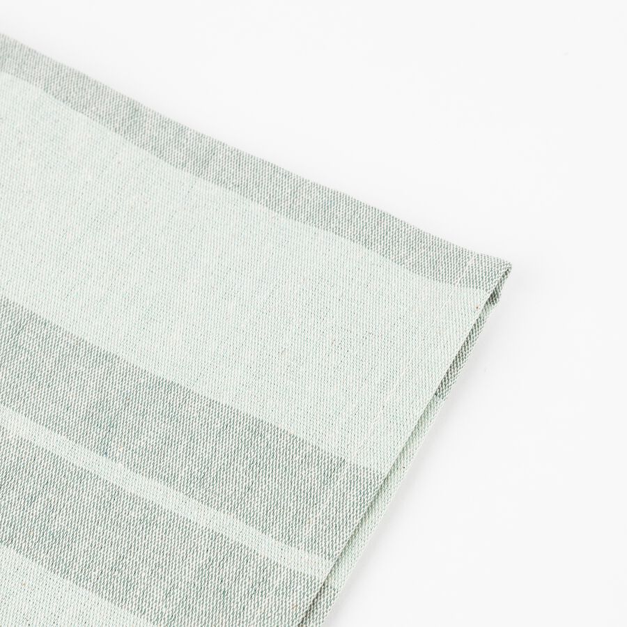 Servilleta de algod&oacute;n reciclado rayas verde 45x45cm