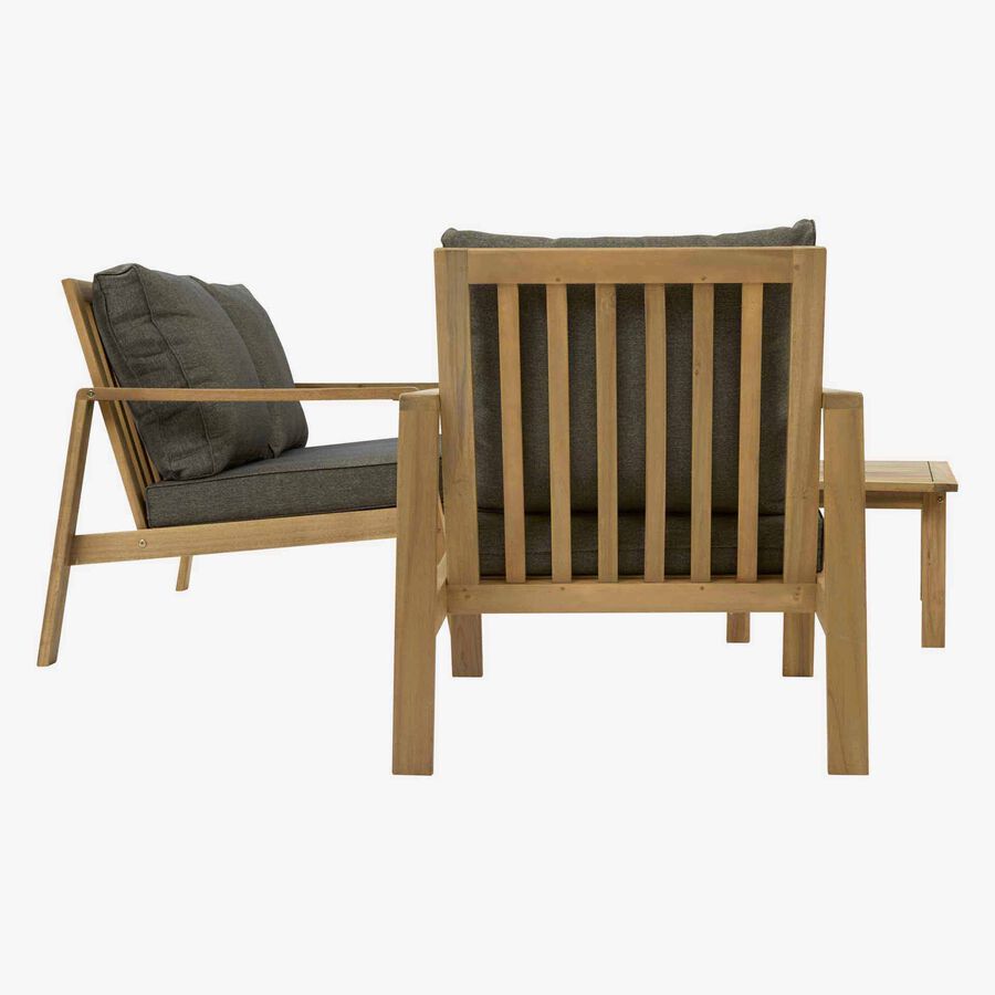 Conjunto de jard&iacute;n para 4 personas de madera de acacia Tiwin