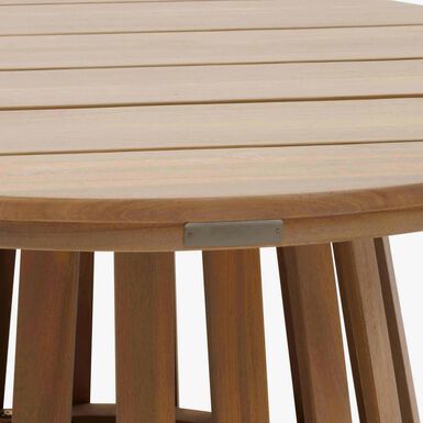 Mesa auxiliar de jard&iacute;n de madera de acacia Osnik &Oslash;80x40cm