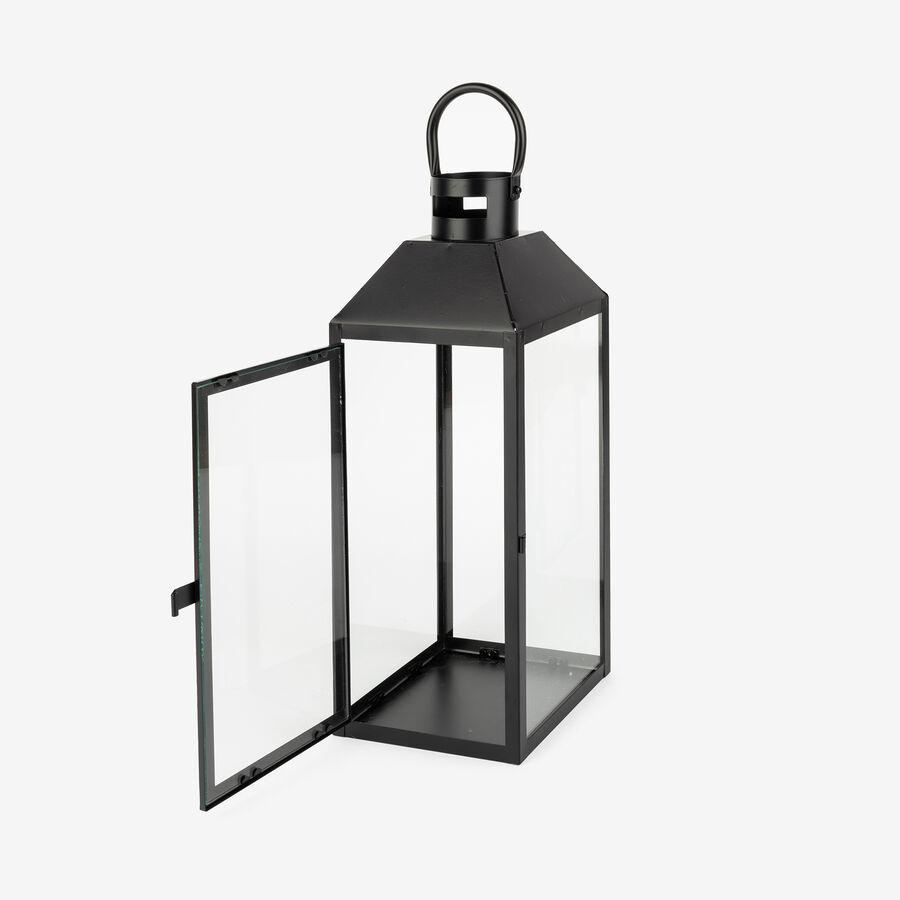 Farol de metal negro Fenjer Ø15x39cm