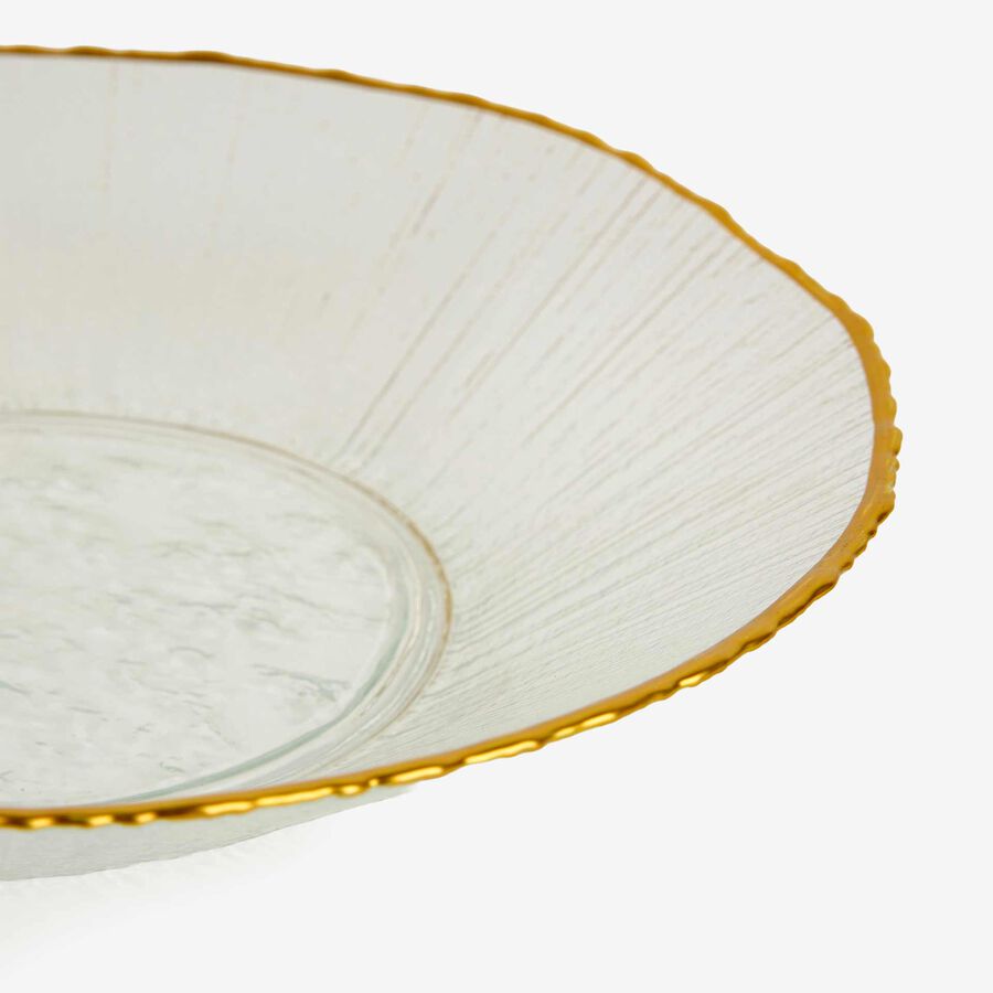 Bol de cristal con filo dorado de 25cm