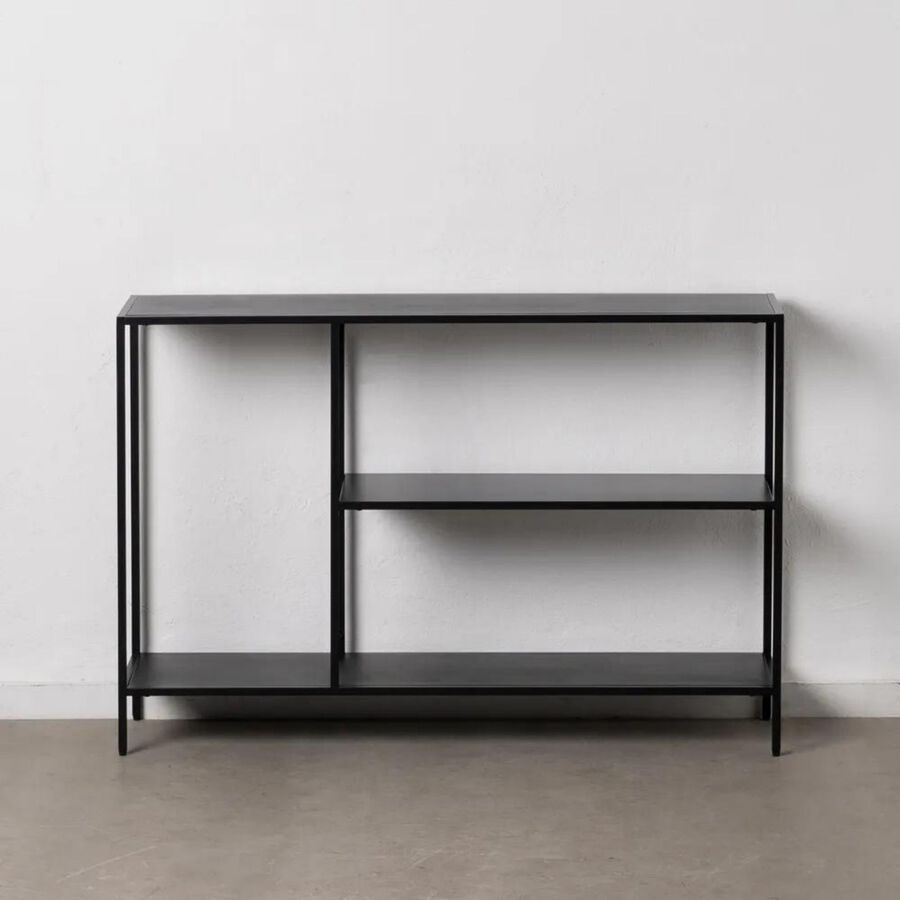 Consola de acero negro acero Calista 120,50x30x81,30cm