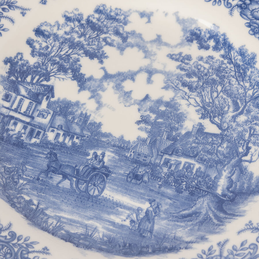 Vajilla de porcelana 18 piezas de gres azul England