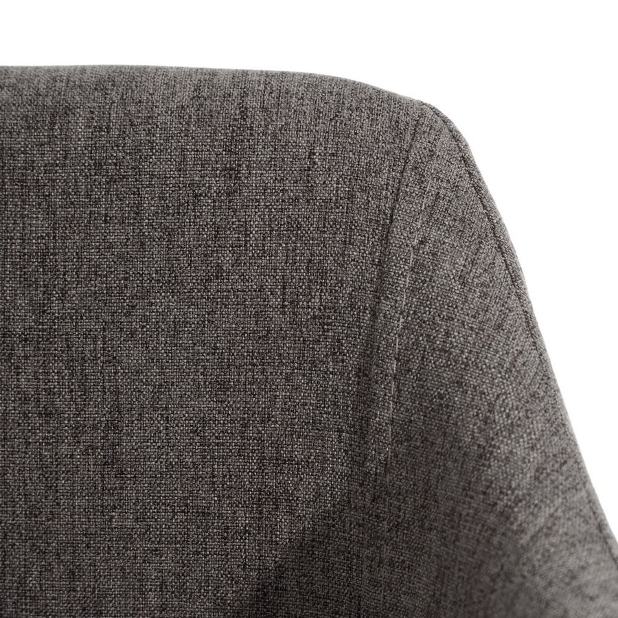 Set de 2 sillas de comedor con reposabrazos de metal gris Caleb 52x53x77cm