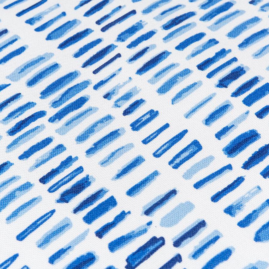 Cojín de exterior azul y blanco 43x43cm