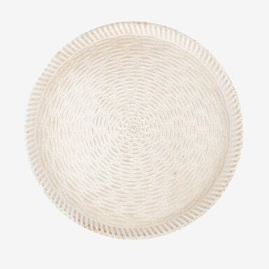 Centro de mesa de madera beige Ø29,5cm