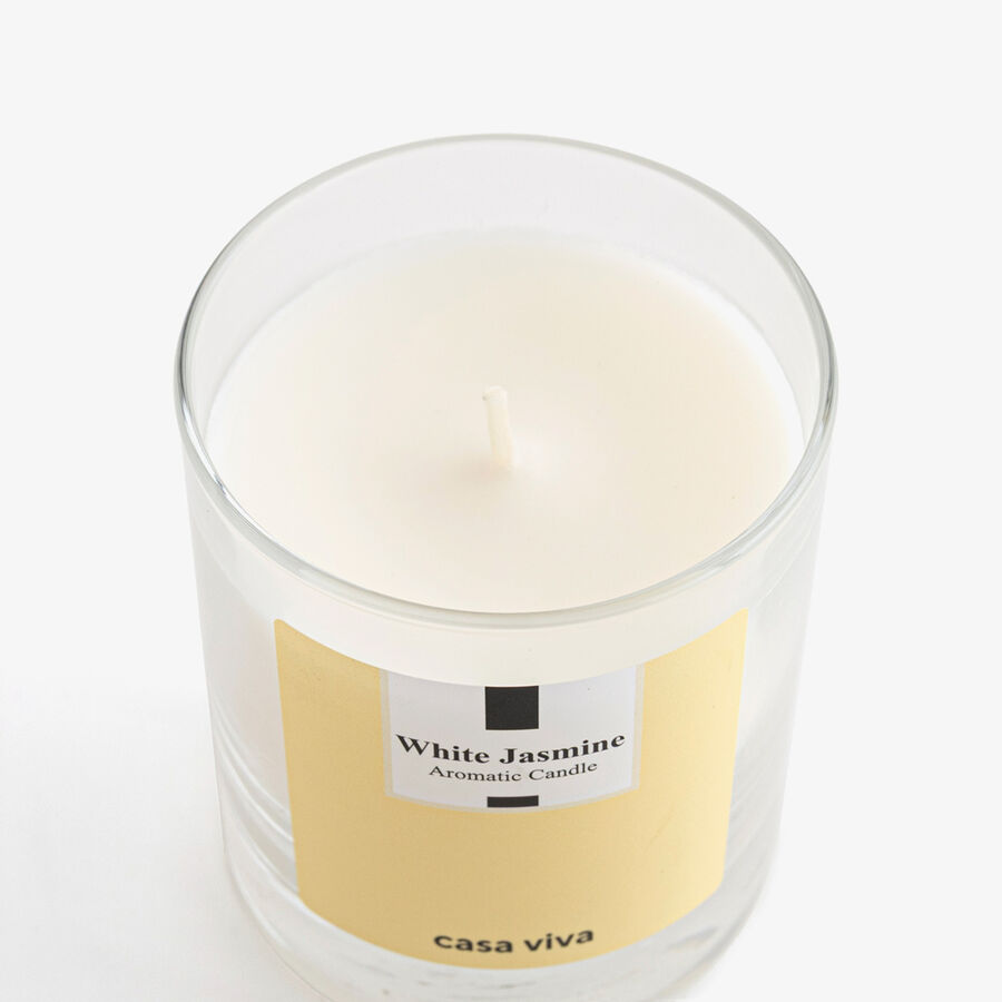 Vela arom&aacute;tica en vaso de cristal white jasmine Air 200ml Casa Viva