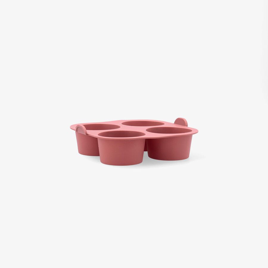 Molde de 4 muffin de airfryer marr&oacute;n de silicona Terrae