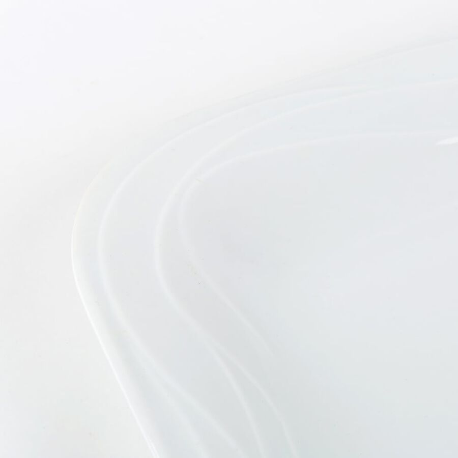 Bandejas para aperitivos de porcelana blanca Corina 25,8cm