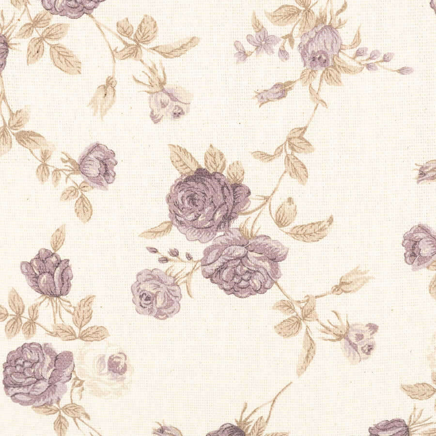 Funda de coj&iacute;n de algod&oacute;n reciclado floral morado 45x45cm