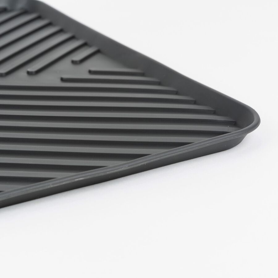 Escurreplatos de caucho gris oscuro 30x40cm