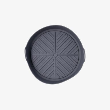 Cesta redonda de silicona gris para freidora de aire Ø22x9cm