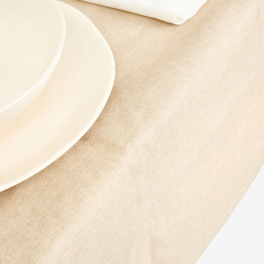 Mantel resinado beige Polo 140x140cm