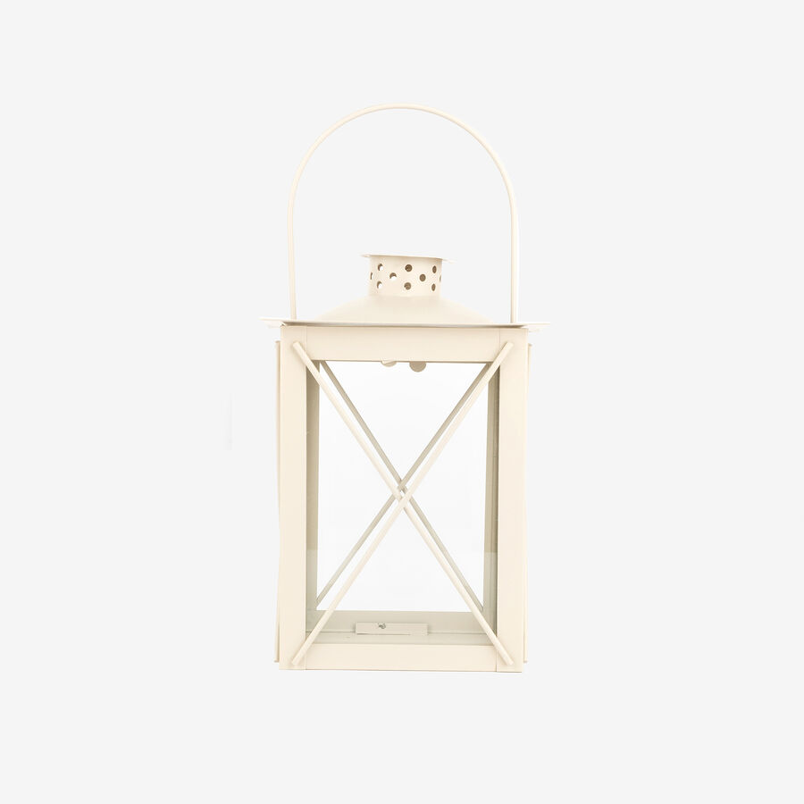 Farol beige de hierro Kuzco 14x14x21cm
