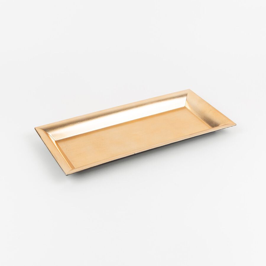 Bandeja rectangular dorada 36cm