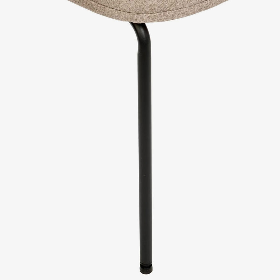 Silla de comedor beige de tela Eron 