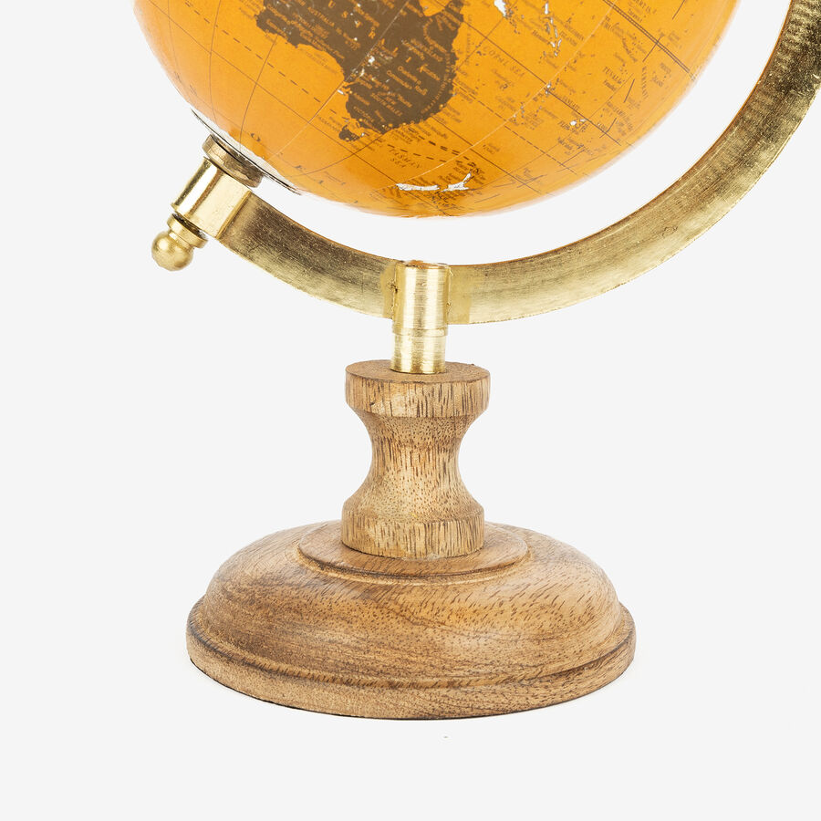 Figura decorativa globo terr&aacute;queo dorado &Oslash;13x23cm