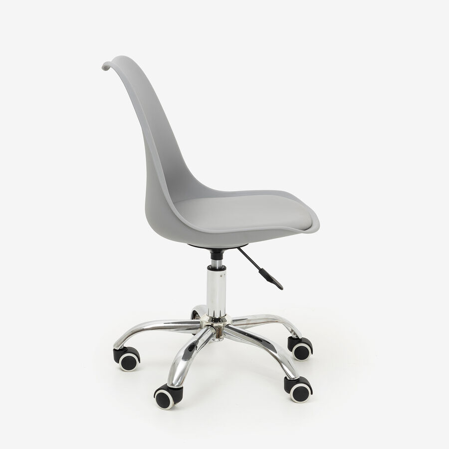 Silla oficina Tulip gris 48x55x45cm