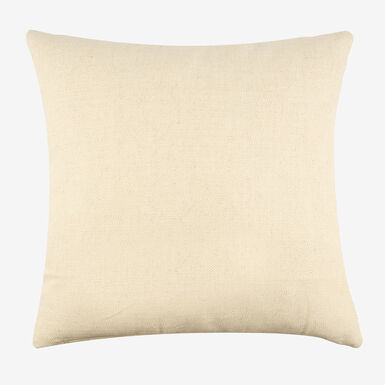 Funda de cojín de algodón y lino cuadrada beige 45x45cm