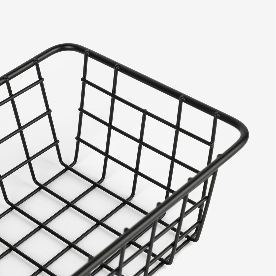 Cesta rectangular de metal 20x15,5x8cm