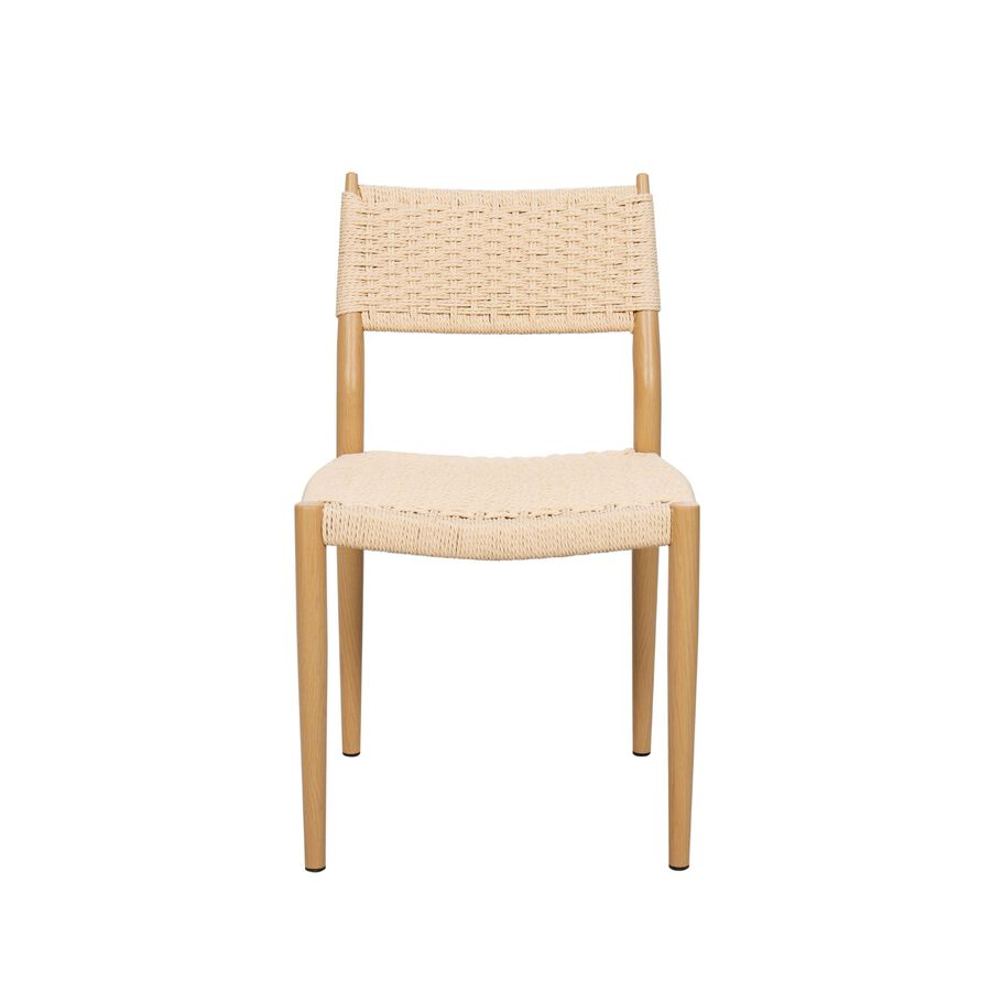 Silla de comedor efecto madera beige Vilma 56x50x82cm Clau&Chloe