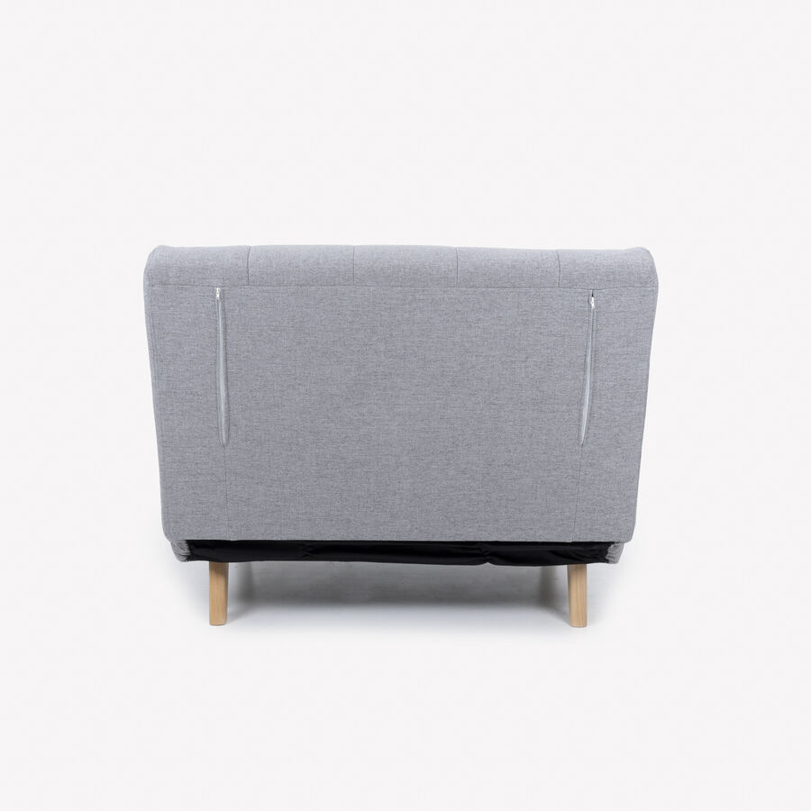Sofá cama individual gris claro 103x91x82cm