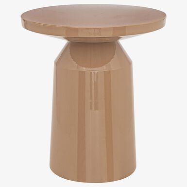 Mesa auxiliar de metal beige Totem &Oslash;38cm