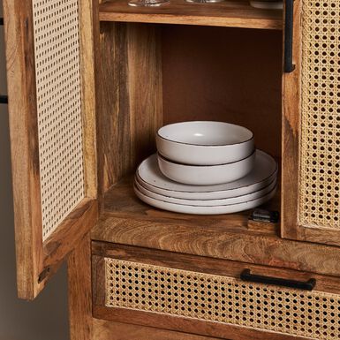 Vajilla de 12 piezas de cerámica beige Iria