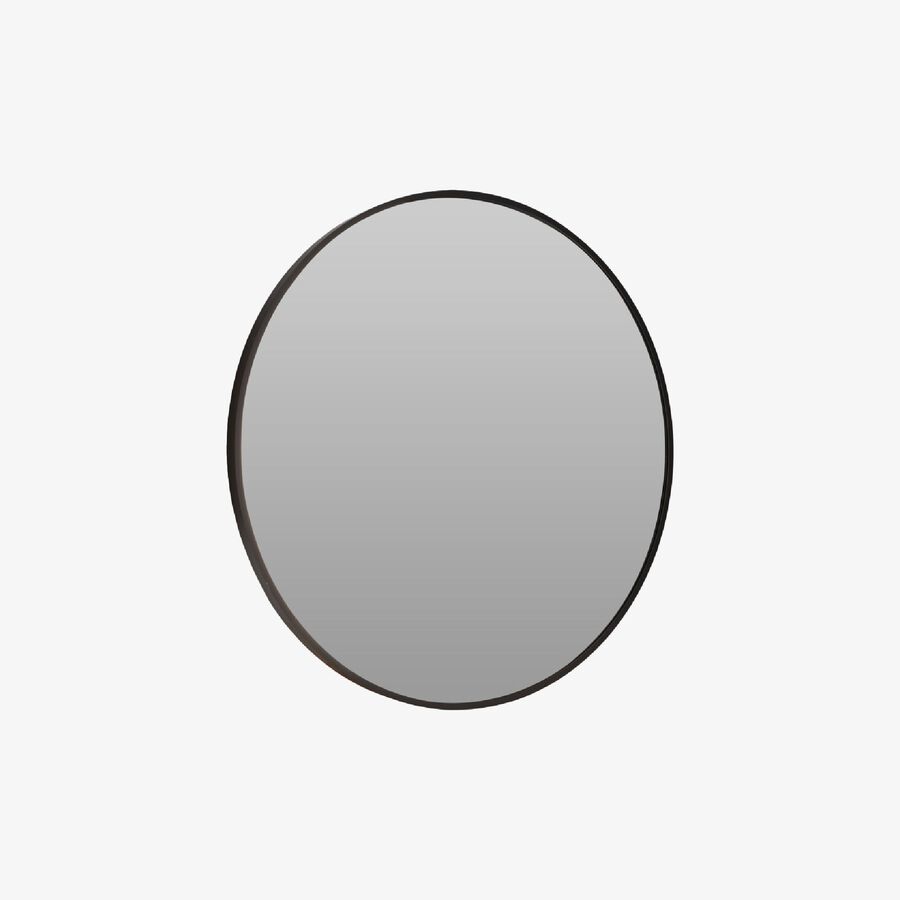 Espejo de aluminio negro Ø60cm Alupure