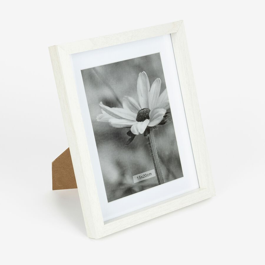 Marco de fotos blanco madera Mati 15x20cm
