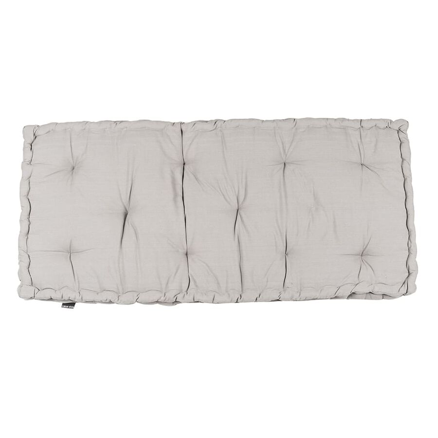 Cojín de respaldo gris 122x55x10cm