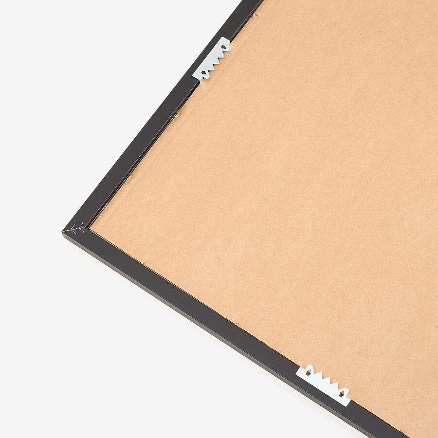 Set de 2 espejos de pared rectangulares de madera negra Belto 40x50cm