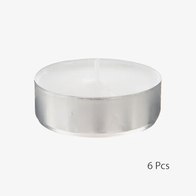 Set de 6 velas de t&eacute; blancas &Oslash;5,6cm