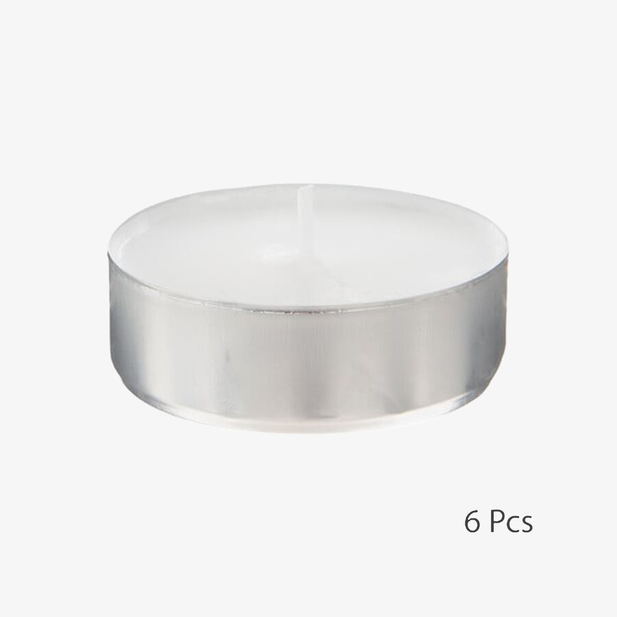 Set de 6 velas de t&eacute; blancas &Oslash;5,6cm