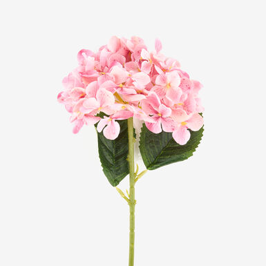 Flor artificial hortensia rosa 40cm