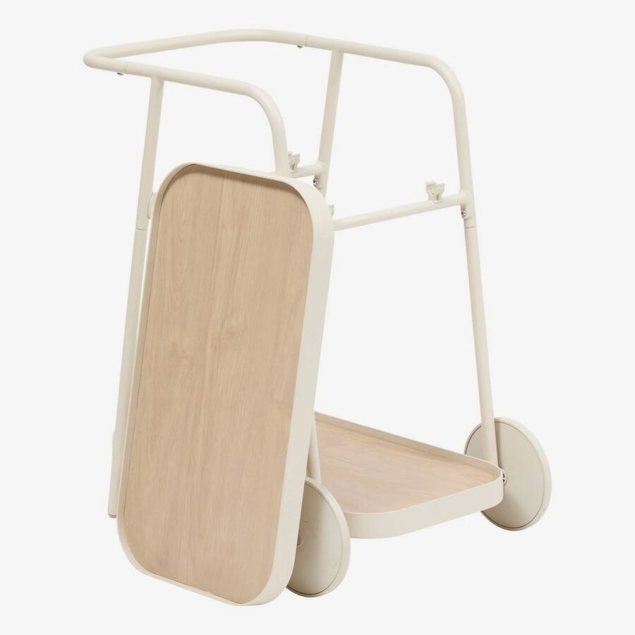 Camarera de jard&iacute;n de aluminio crema 76x50x81cm