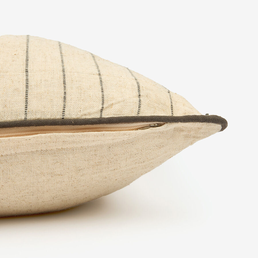 Funda de coj&iacute;n de lino rayas Gila 45x45cm