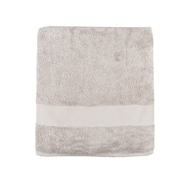 Toalla de ducha XL de algodón beige Vic 100x150cm - 500 gr/m²