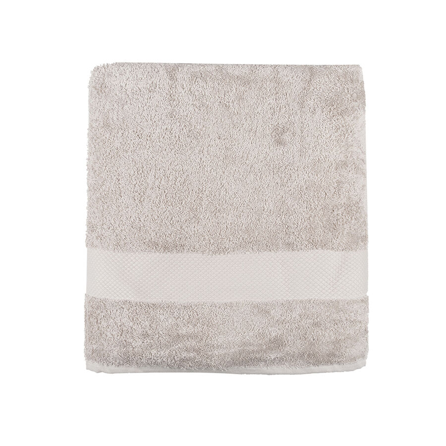 Toalla de ducha XL de algodón beige Vic 100x150cm - 500 gr/m²