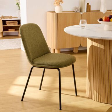 Silla de comedor cedro de tela Eron 